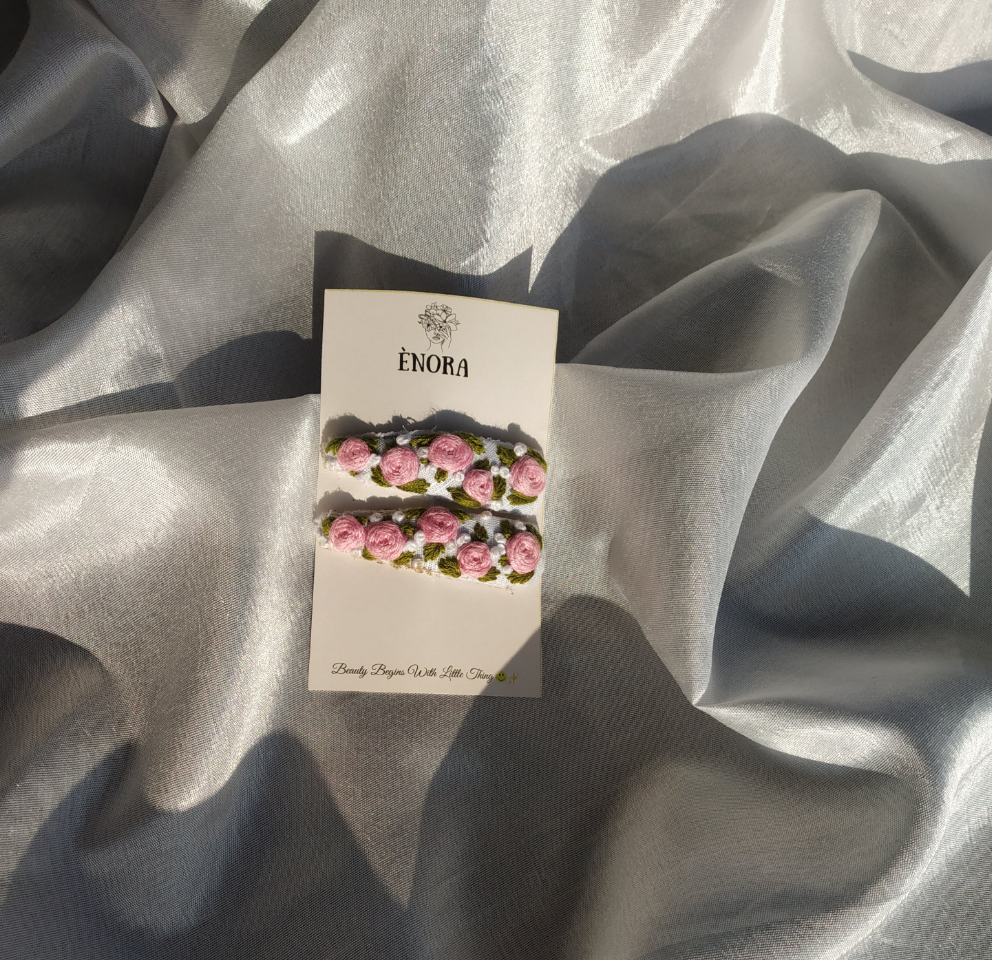 "Blush Rose Barrette"