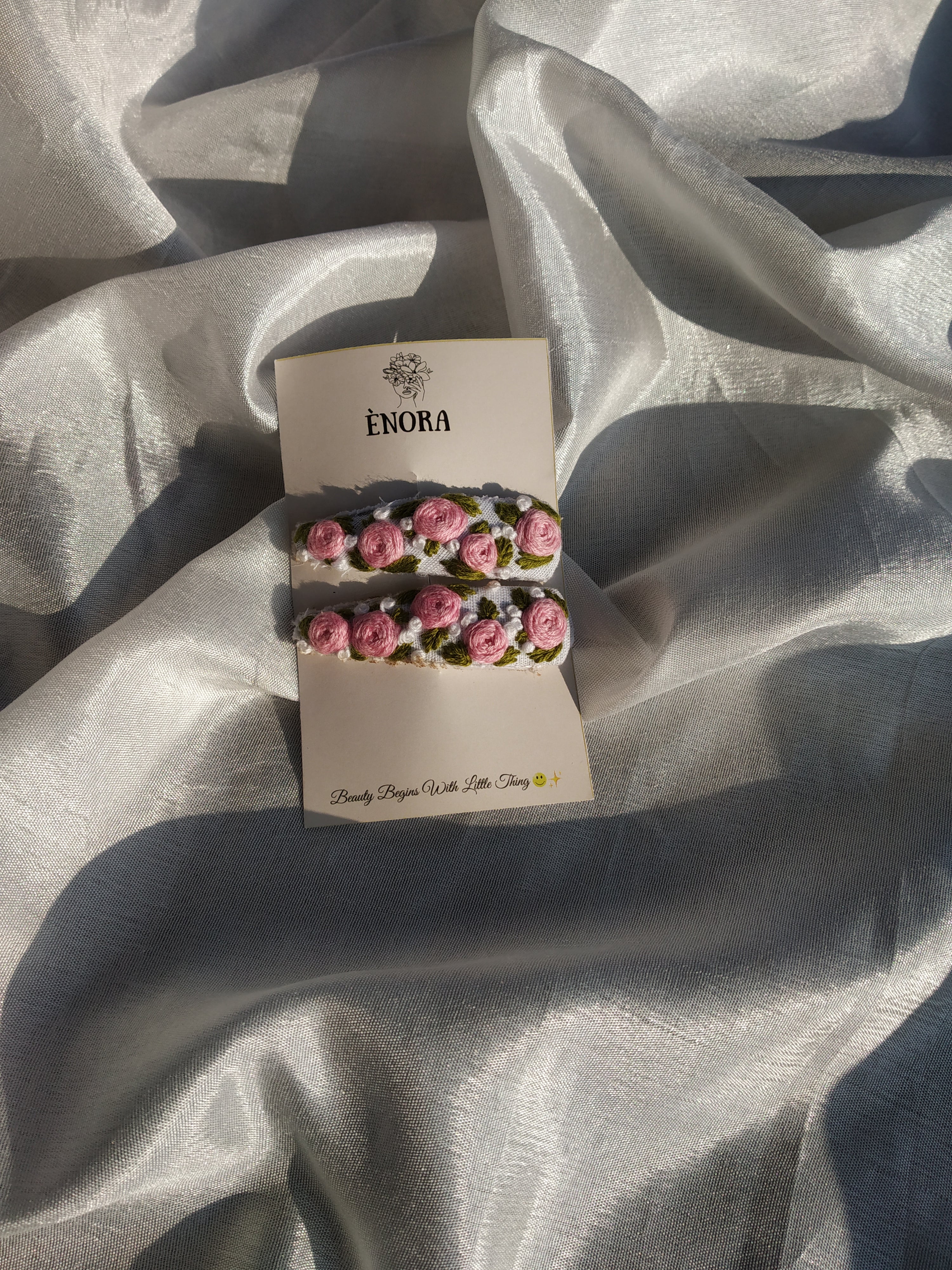 "Blush Rose Barrette"