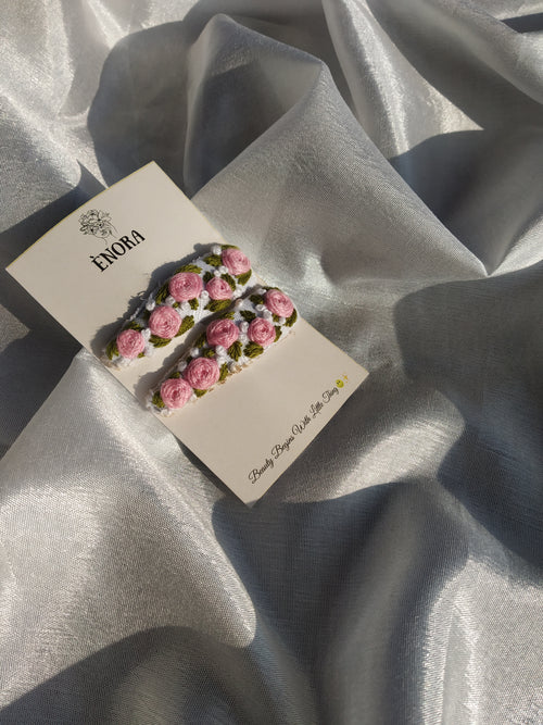 "Blush Rose Barrette"